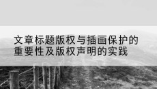 文章标题版权与插画保护的重要性及版权声明的实践